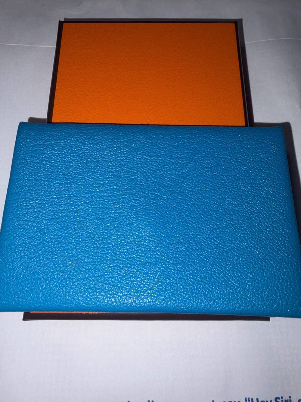 Hermes Bicolor Leather Calvi Card Holder - Picture 5 of 7